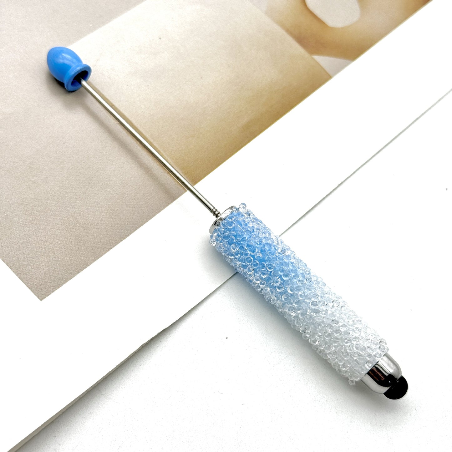 Resin Gypsophila Touch Screen Beaded Pen