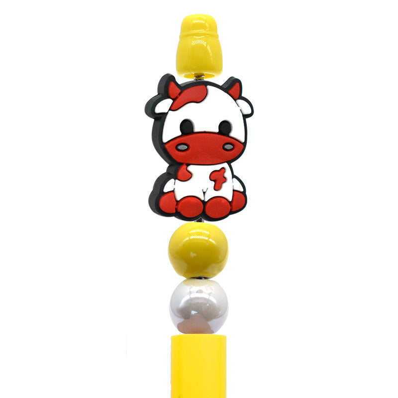 Cartoon Cute Animal Beaded Pen Silicone Focal Beads