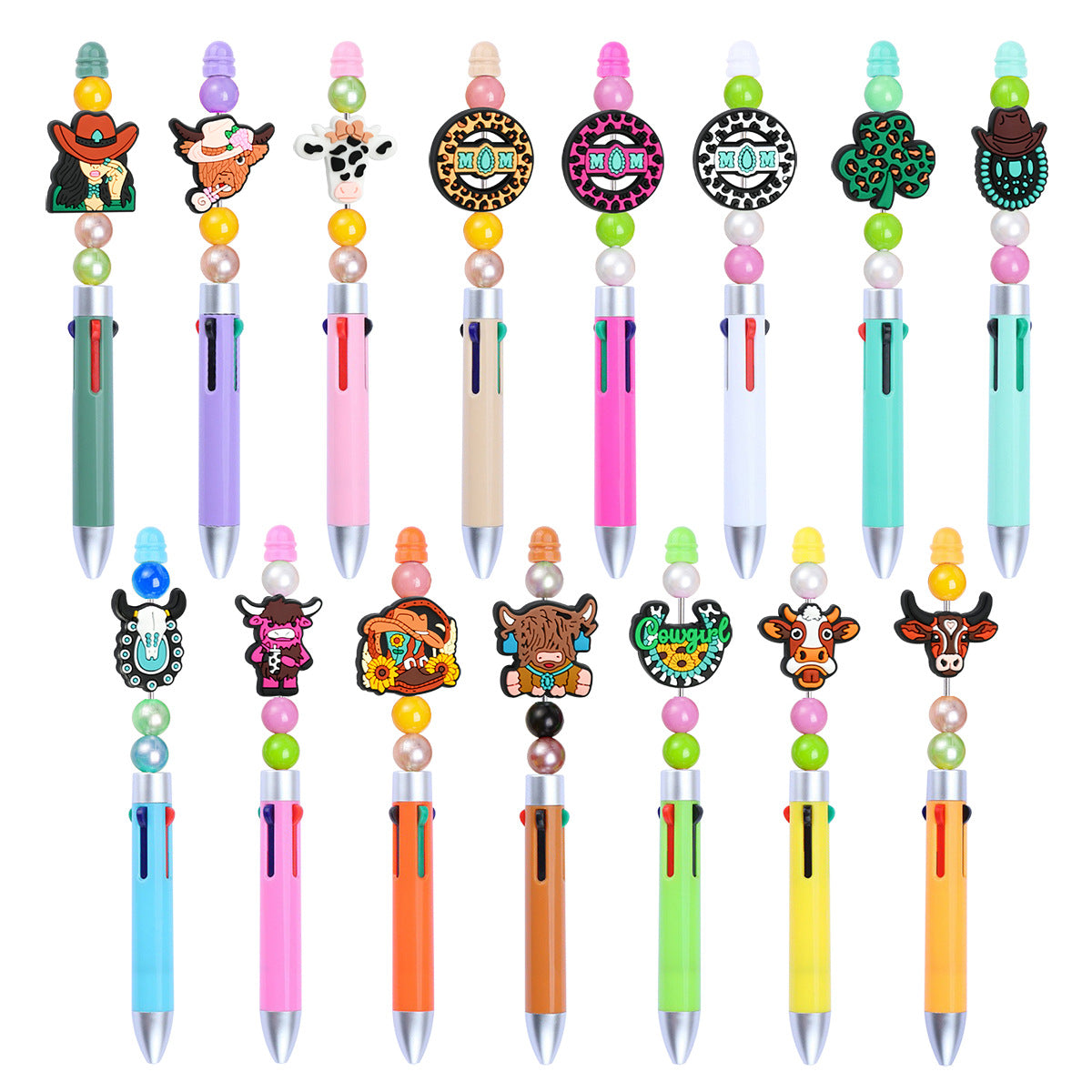 Cartoon Cowboy Series Silicone Focal Beads
