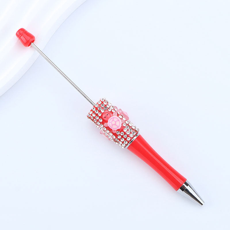 Inlaid Diamond Turtle Beaded Pen
