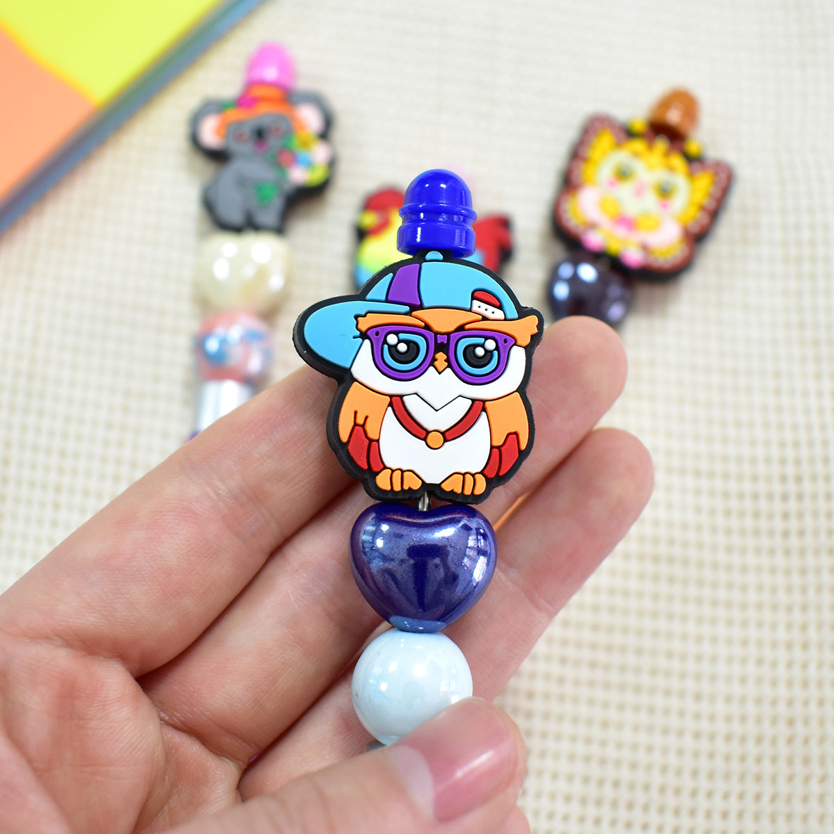 Cute Cartoon Small Animals Silicone Focal Beads