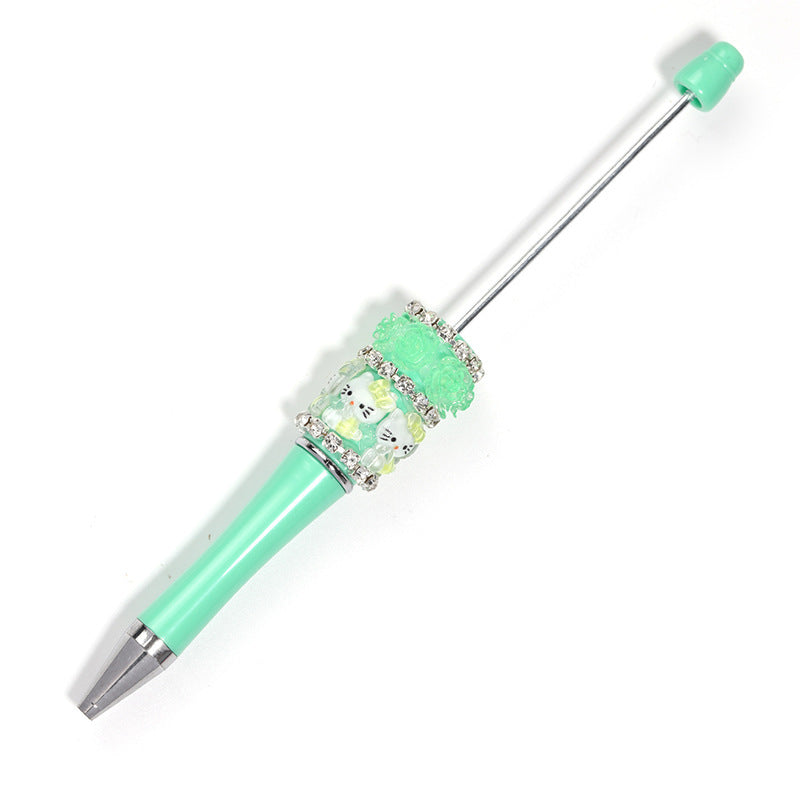 Cartoon Stress Relief Flower Beaded Pen