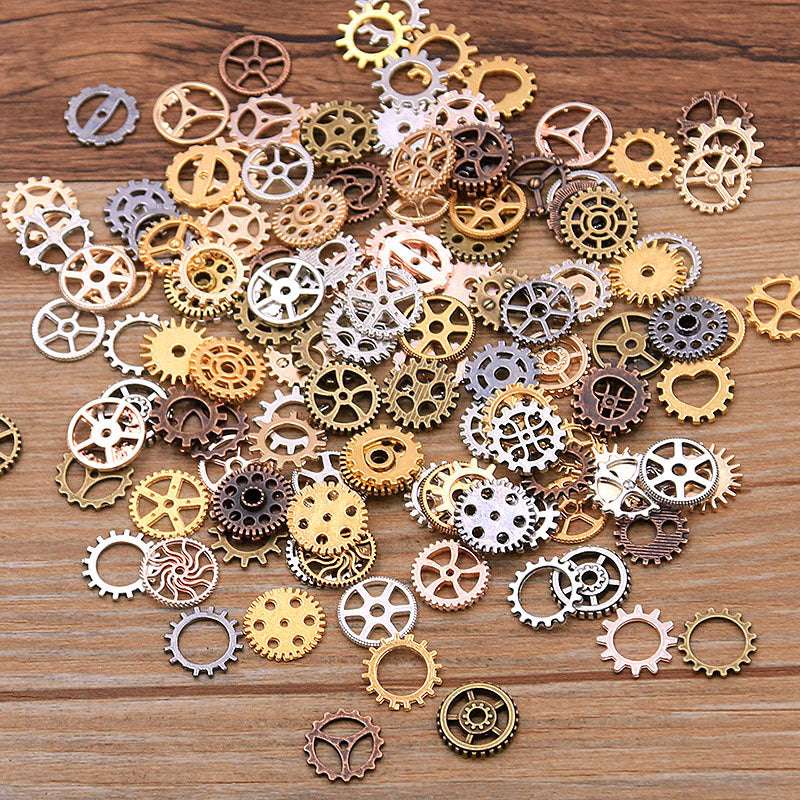 8-15mm Mini Steampunk 10 Colors Mechanical Gear Alloy DIY Jewelry Accessories