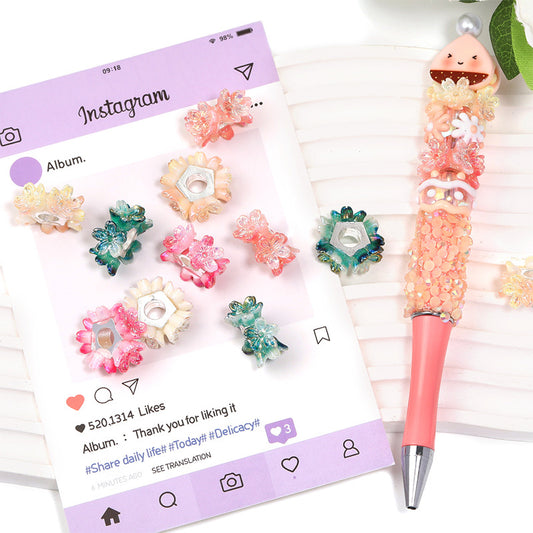 Resin Flower Spacers Beads