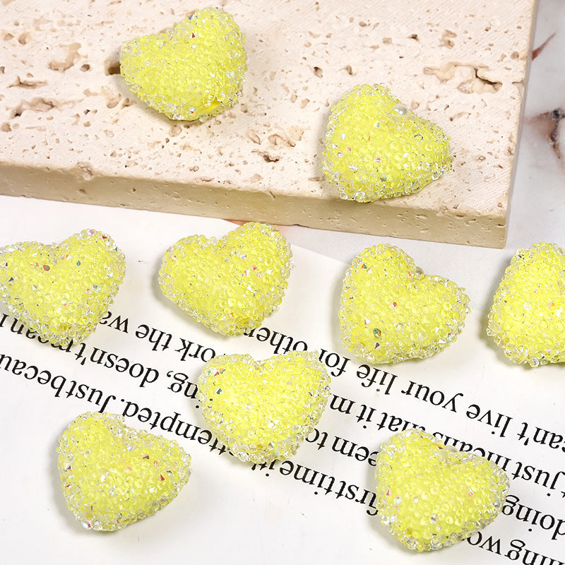 Colorful Rhinestone Soft Sugar Heart Drill Ball