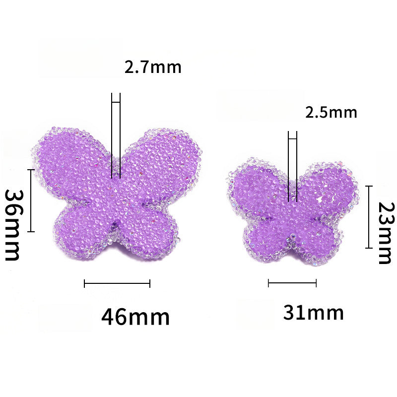 Colorful Sugar Butterfly Full Diamond Through Hole Beads