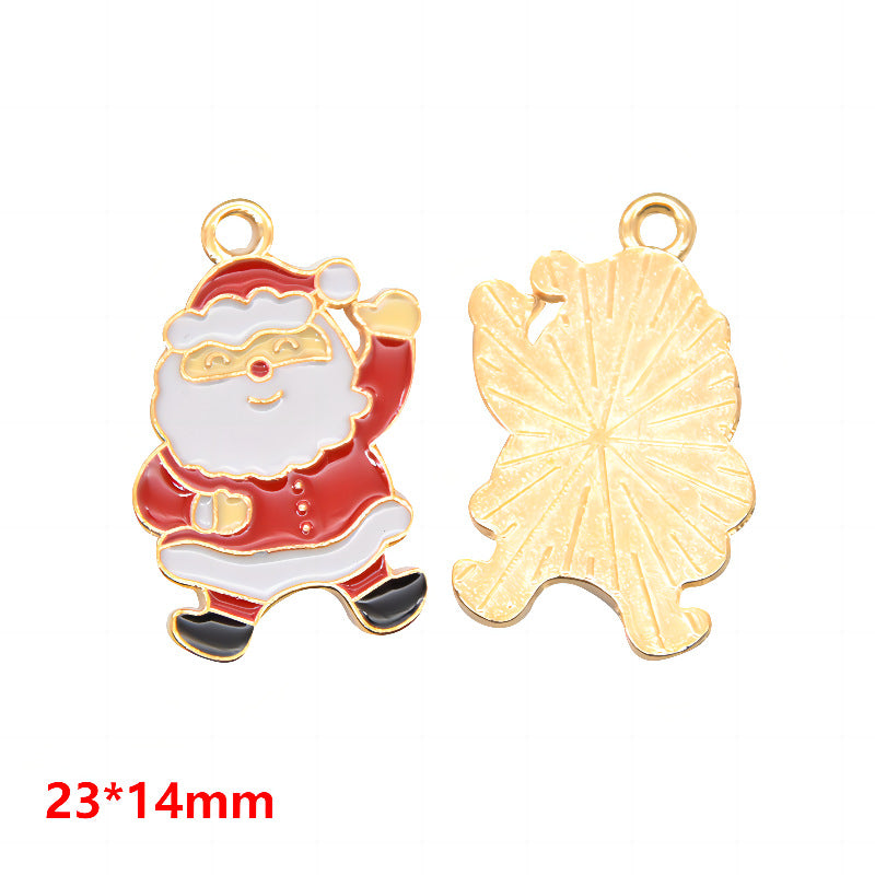 10 Pcs Christmas Series Alloy Hanging Ornaments