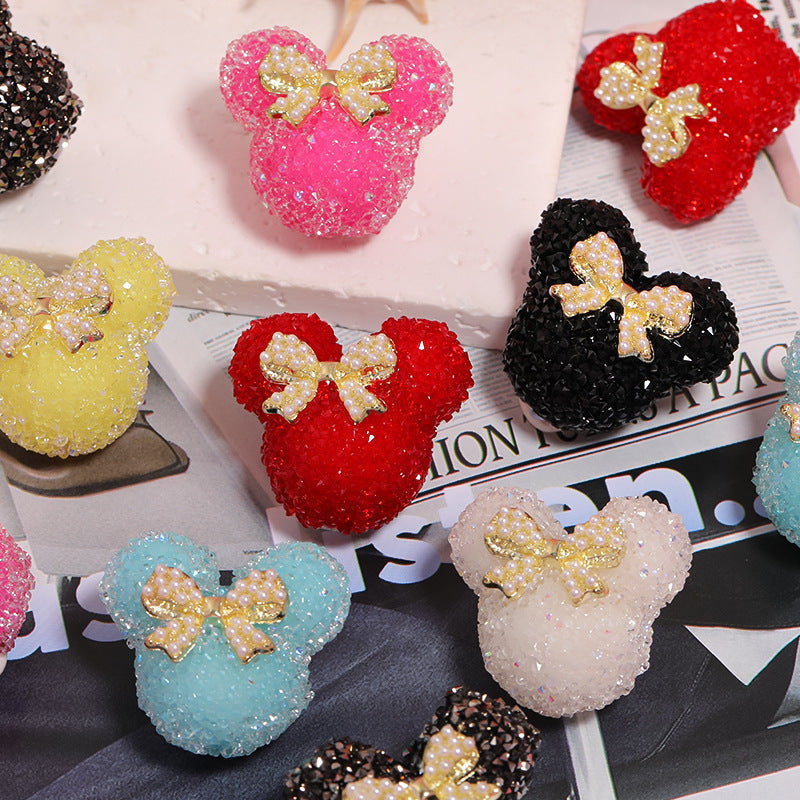 Dot Drill Bowknot Heart Sugar Ball Pen Hole Beads