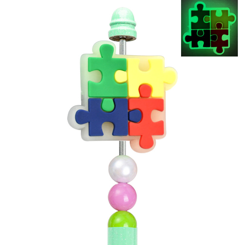 Fluorescent Autism Theme Series Silicone Focus Beads Silicone Focus Beads