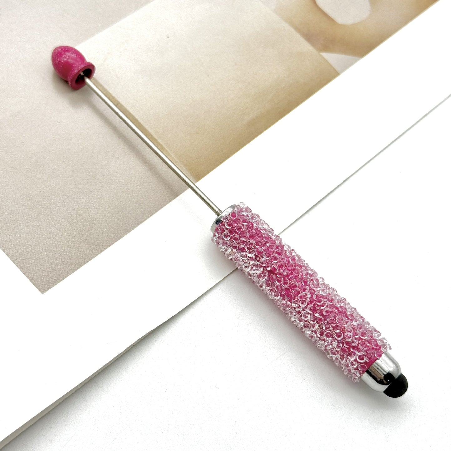 Resin Gypsophila Touch Screen Beaded Pen