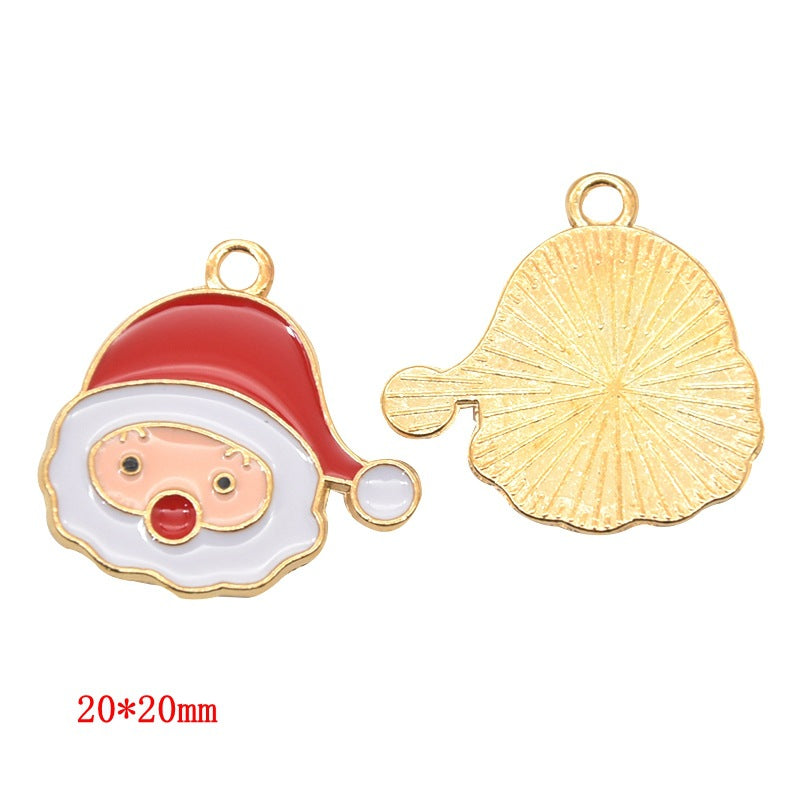 10 Pcs Christmas Series Alloy Hanging Ornaments