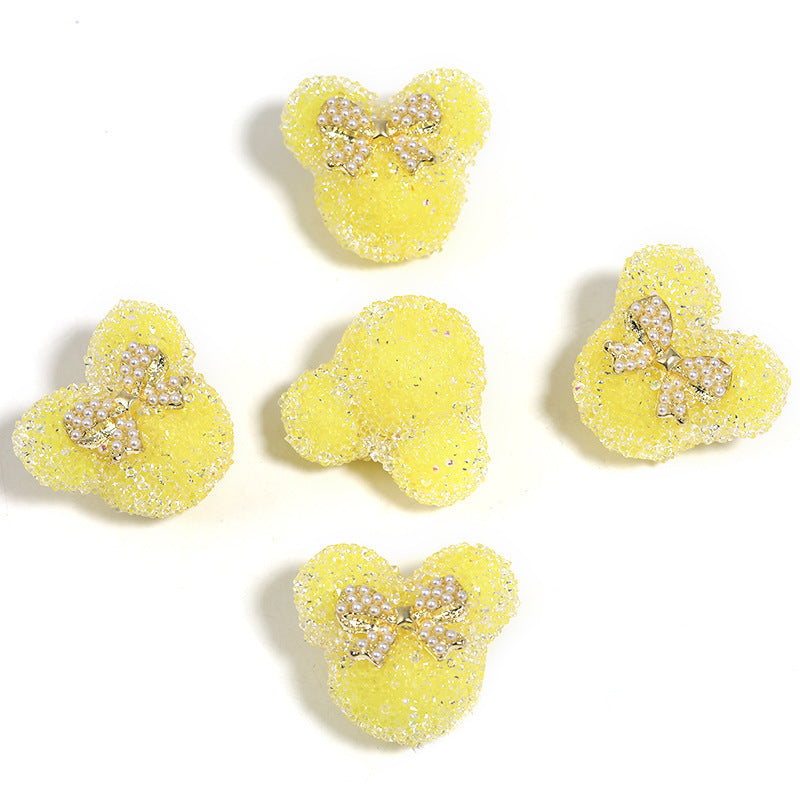 Dot Drill Bowknot Heart Sugar Ball Pen Hole Beads