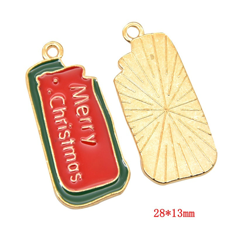10 Pcs Christmas Series Alloy Hanging Ornaments