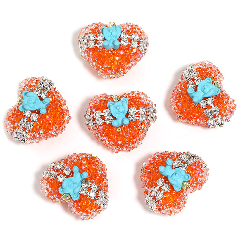 Crown Bear Heart Soft Sugar Beads
