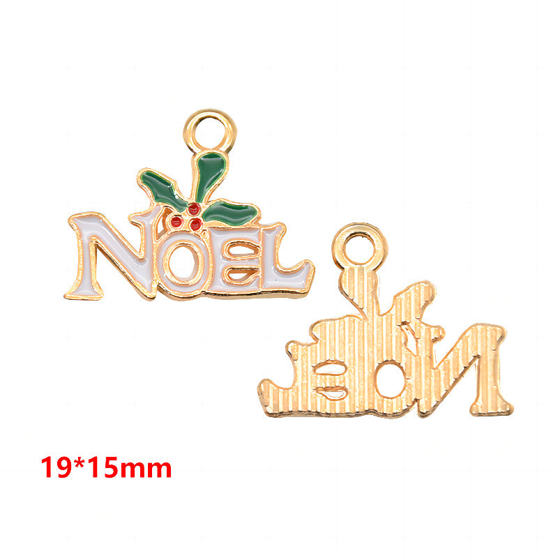 10 Pcs Christmas Series Alloy Hanging Ornaments