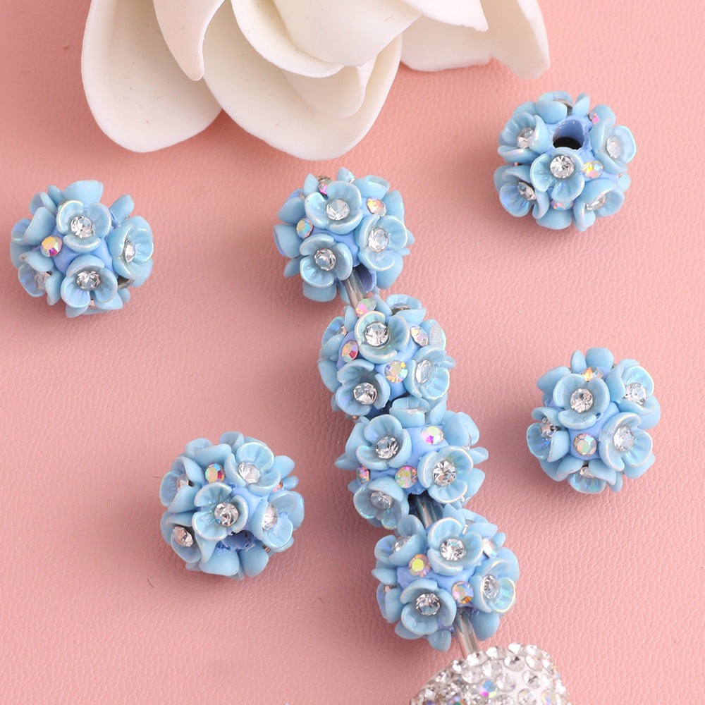 Flower Beads 10 Colors Lily Flower Three-Petal Flower Beads