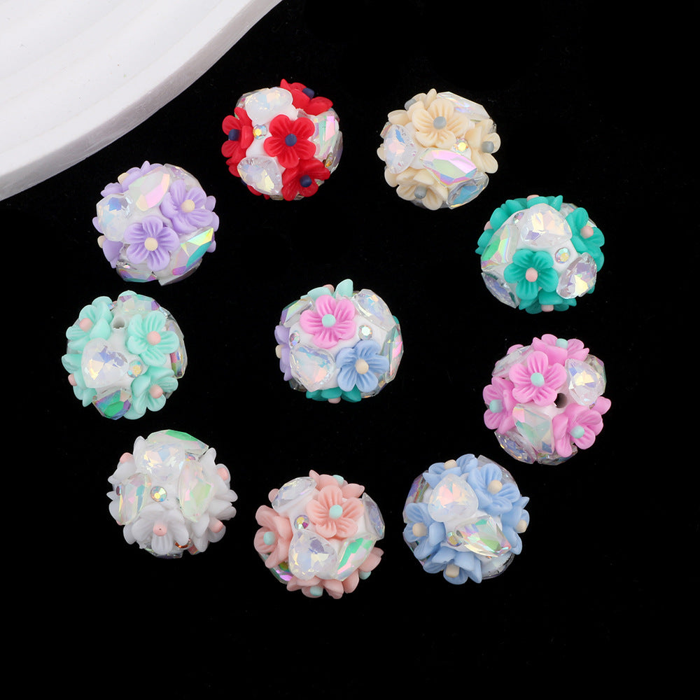 Flower Beads Luminous Zircon Flower Balls