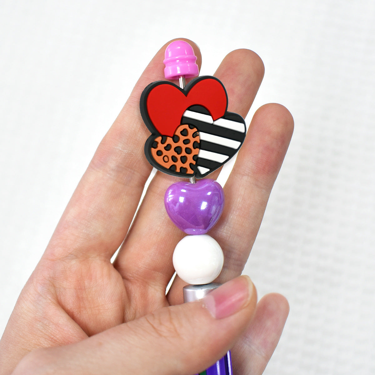 Heart Shape Silicone Focus Beads