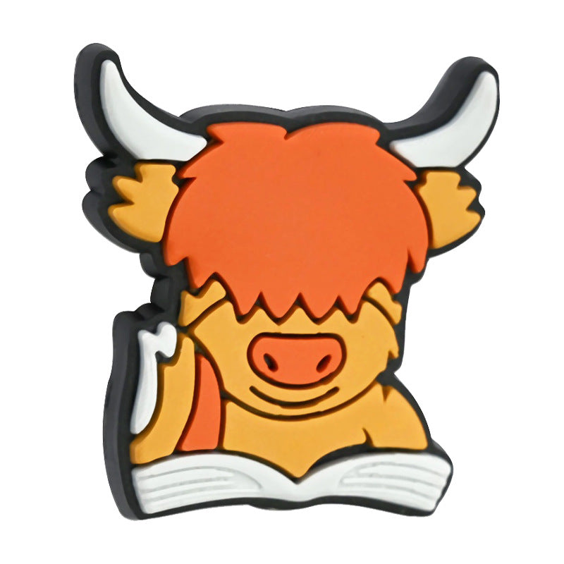 Cartoon Highland Cow Silicone Focus Beads Silicone Focus Beads