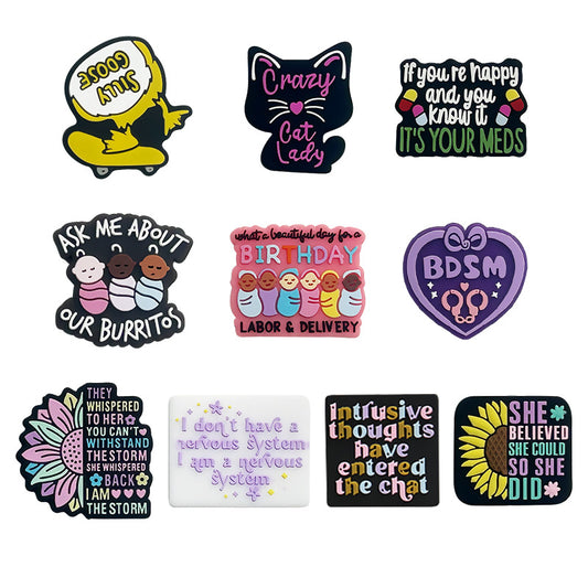 Silicone focal Beads Cartoon English Letter Soft Beads