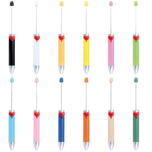 Heart-shaped Seven-color Beaded Pen