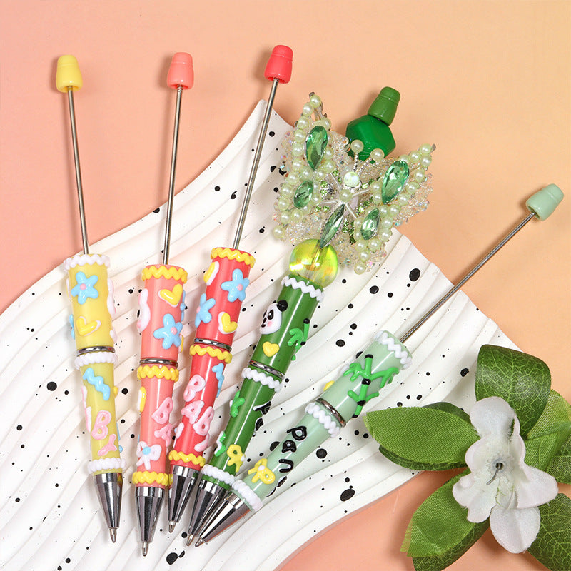 Colorful Cartoon Hand-painted Beaded Pen