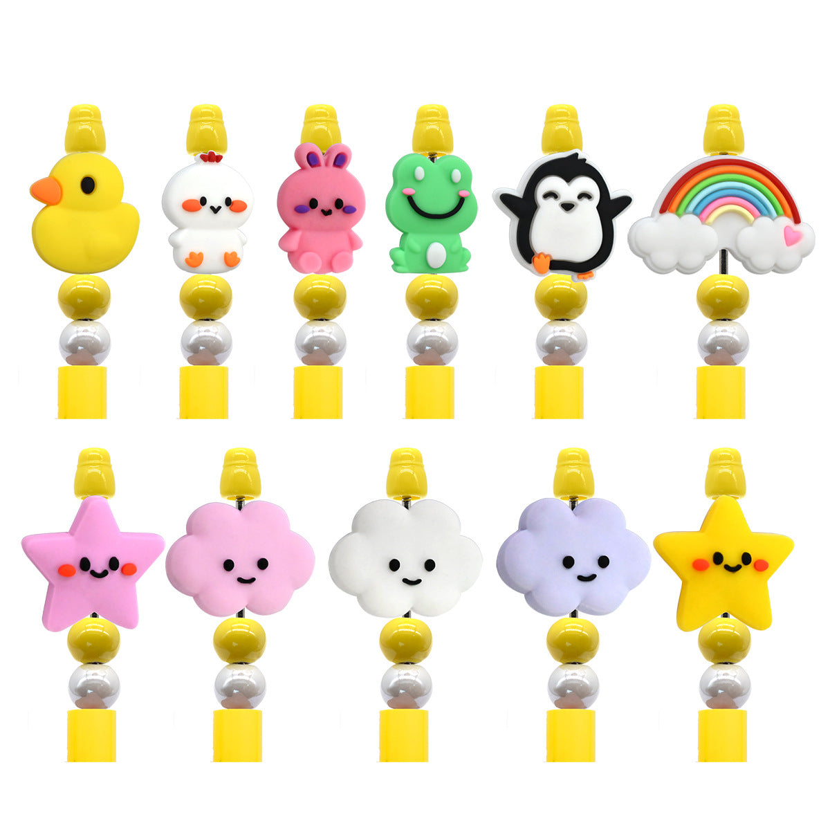 Cute Cartoon Series Silicone Focus Beads Silicone Focus Beads