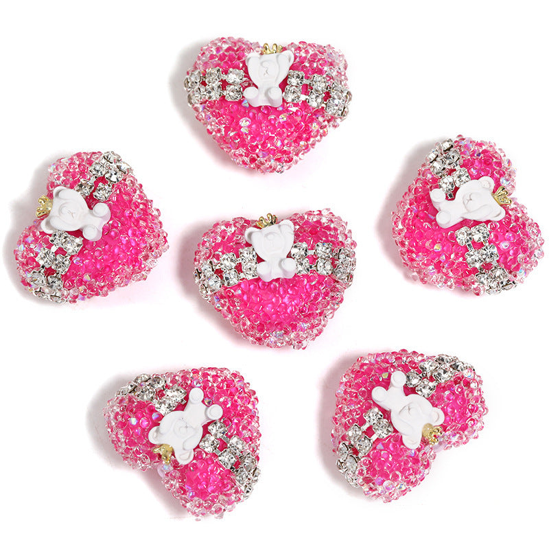 Crown Bear Heart Soft Sugar Beads