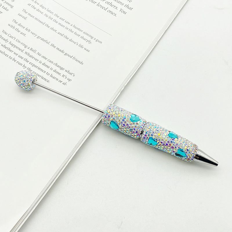 Heart-shaped Full Diamond Beaded Pen