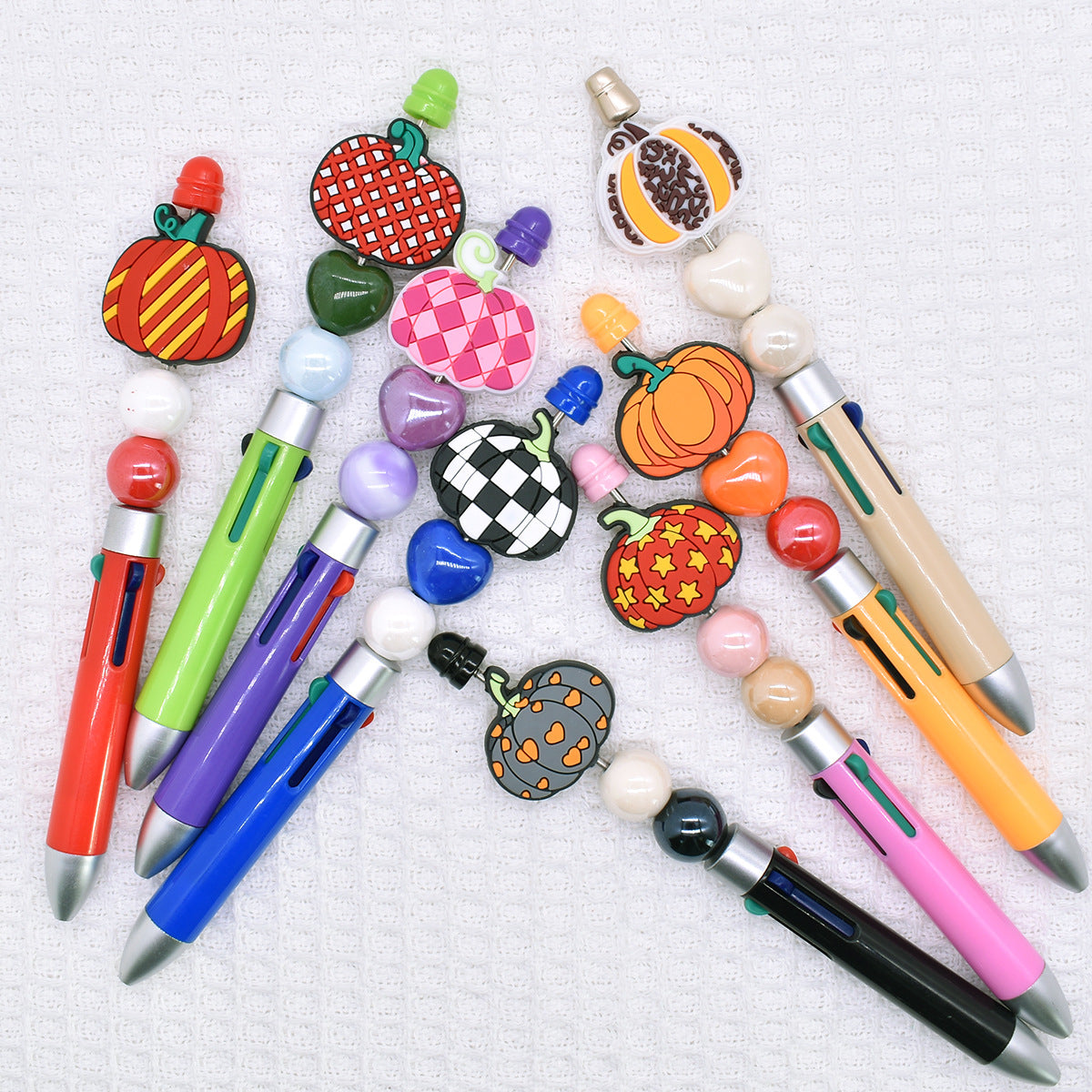 Halloween Pumpkin Silicone Focal Beads
