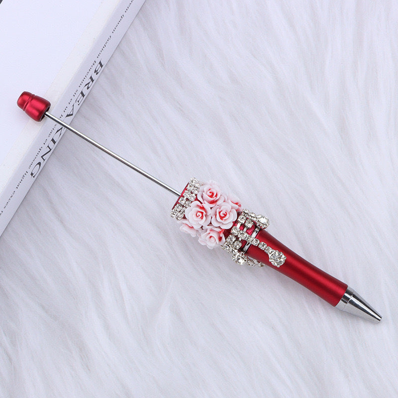 Flower beadable pen