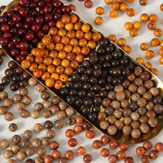 8MM Wooden Beads Loose Beads Ancient Style Natural Solid Wood Round Beads