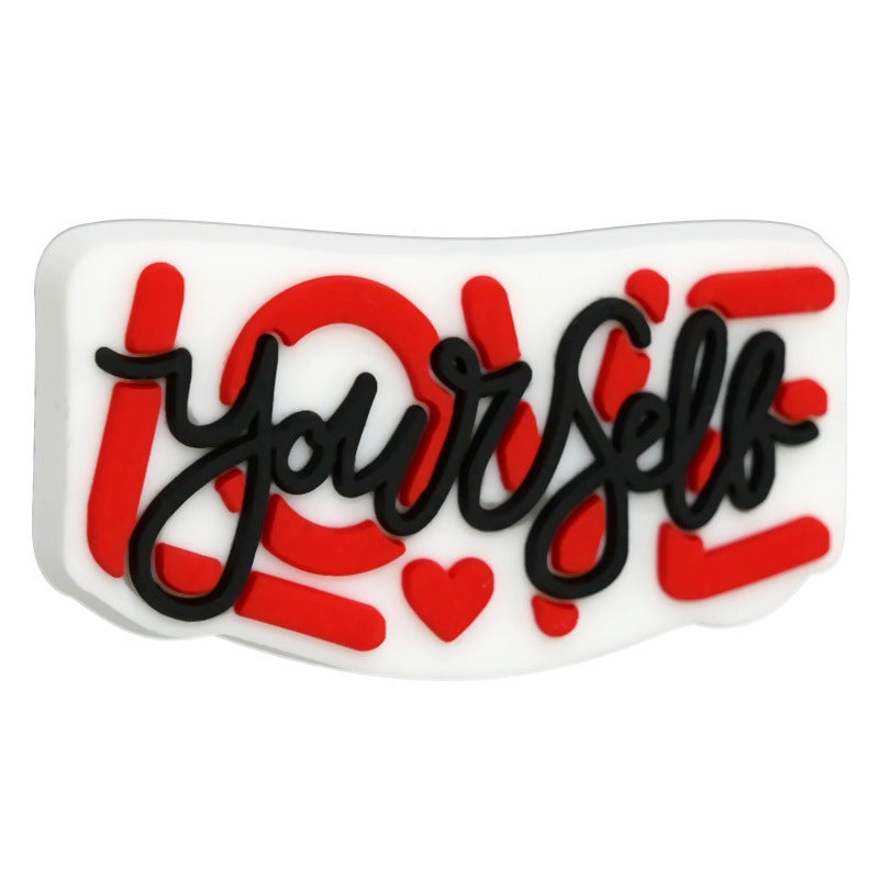 Decorative Beads for Phrases Silicone Focal Beads