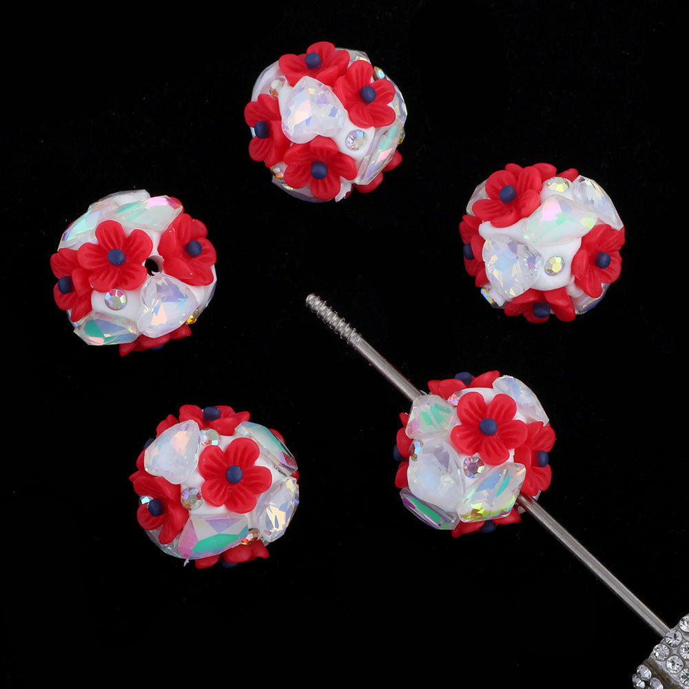 Flower Beads Luminous Zircon Flower Balls