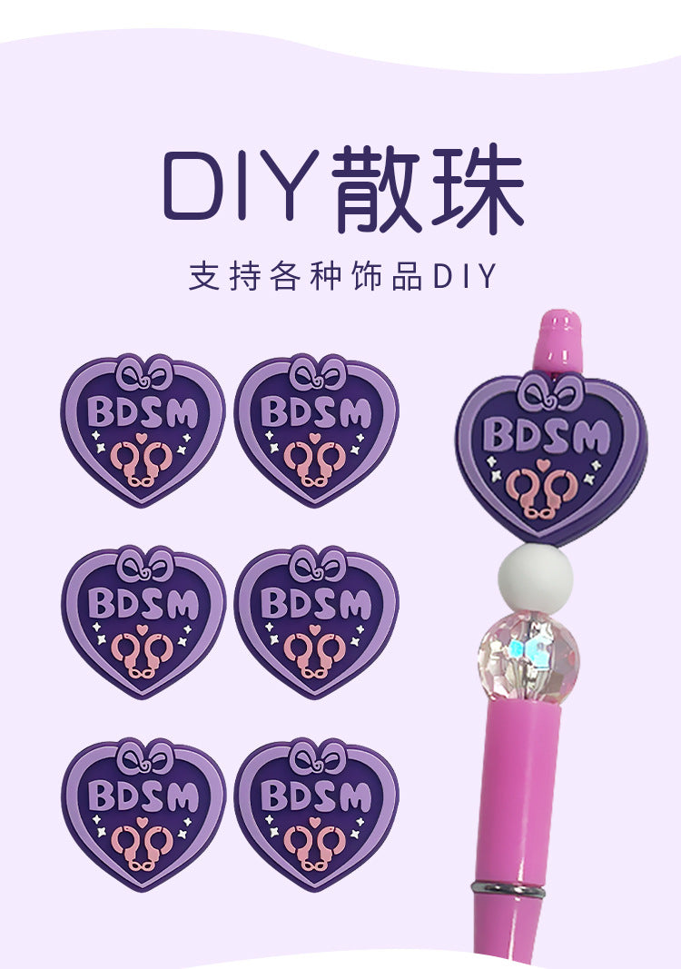 Silicone focal Beads Cartoon English Letter Soft Beads