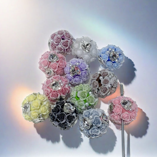 Luminous Four-sided Heart Zircon Rose Ball