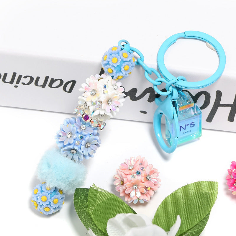 Resin Flower Clay Ball with Rhinestones