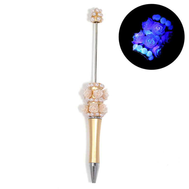 Luminous Rose Beaded Pen