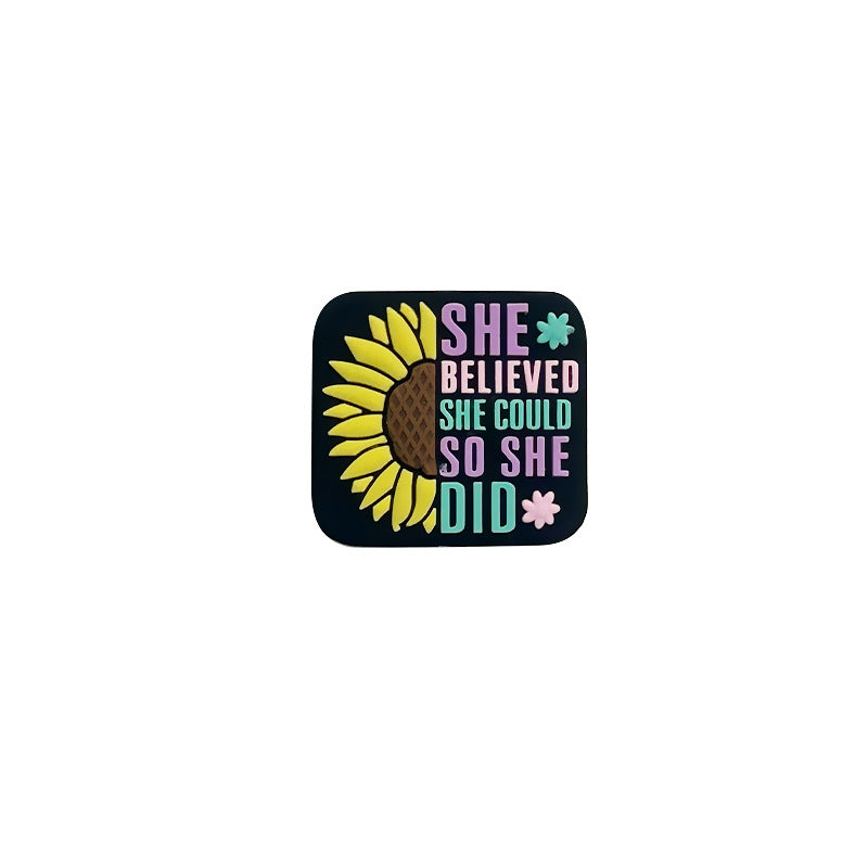 Silicone focal Beads Cartoon English Letter Soft Beads