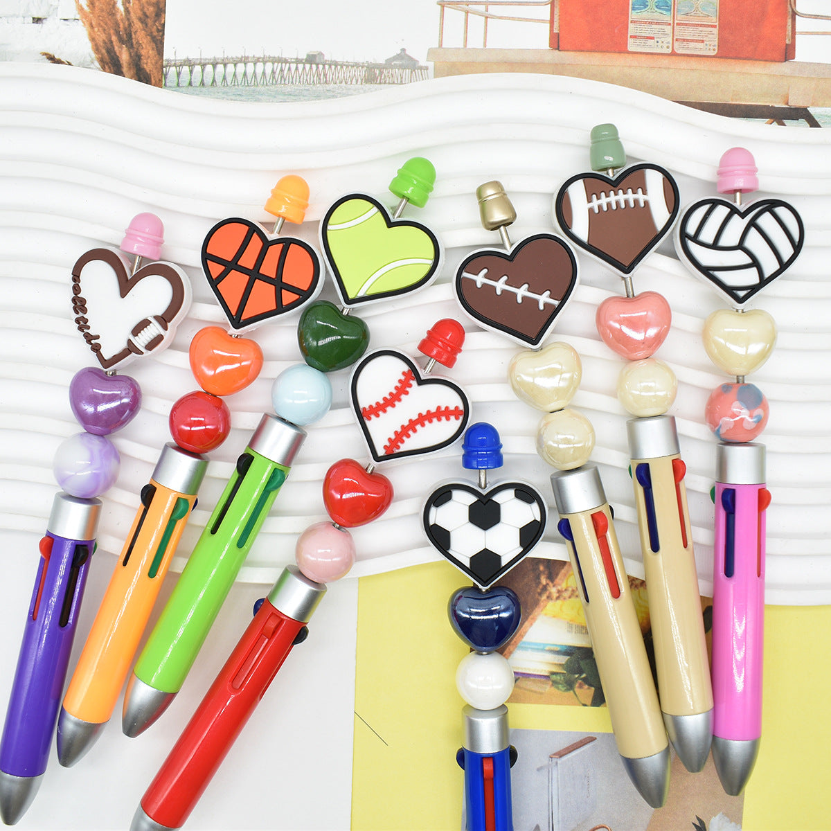 Sports Series Silicone Focal Beads