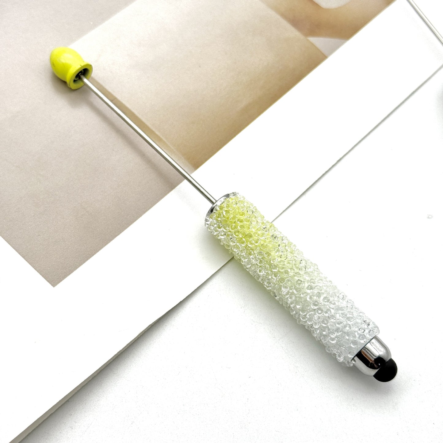 Resin Gypsophila Touch Screen Beaded Pen
