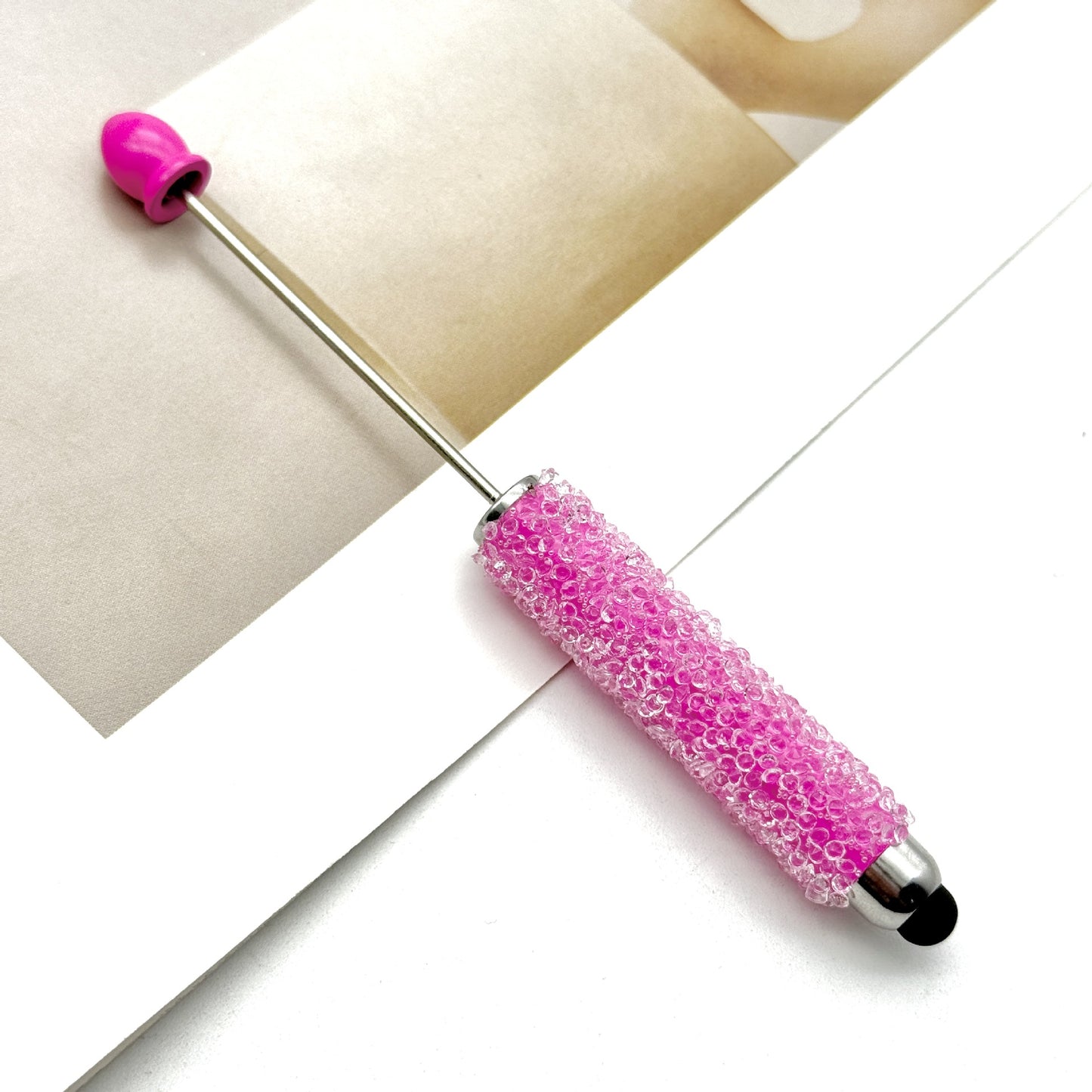 Resin Gypsophila Touch Screen Beaded Pen