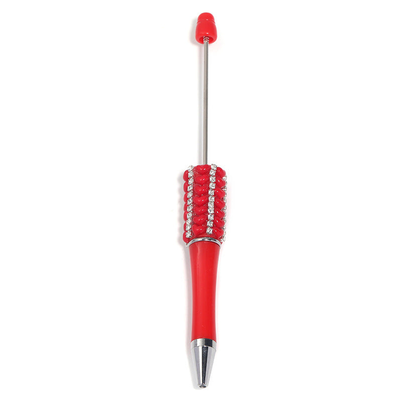 Creative Heart-Shaped Diamond-Studded Beaded Pen