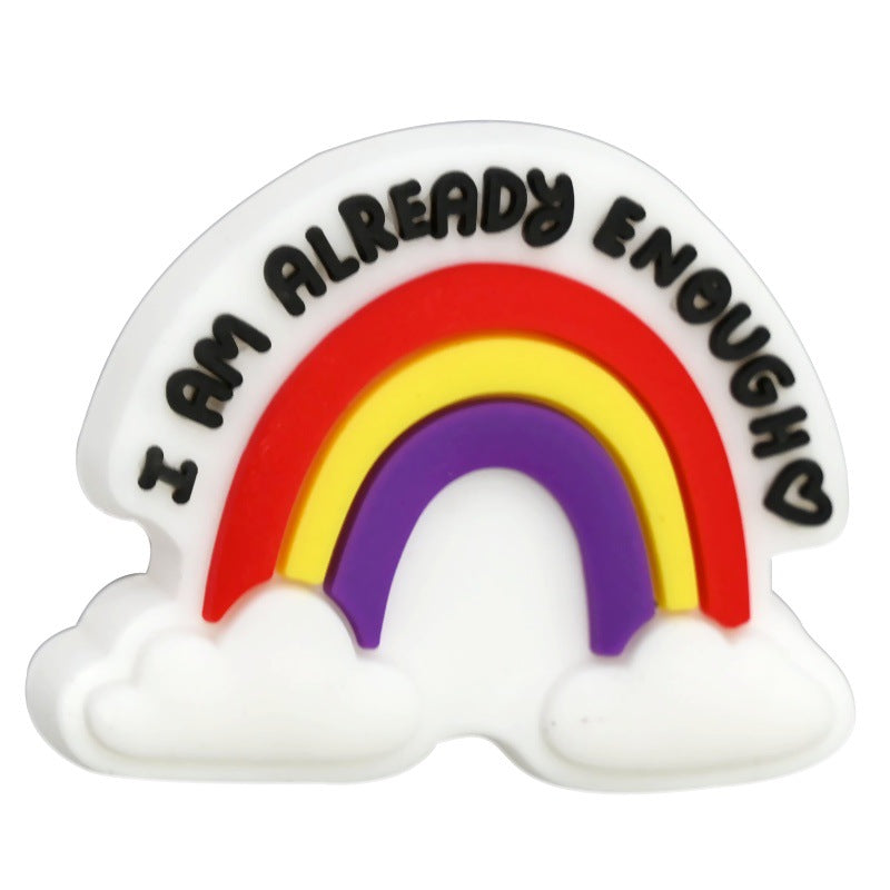 Decorative Beads for Phrases Silicone Focal Beads