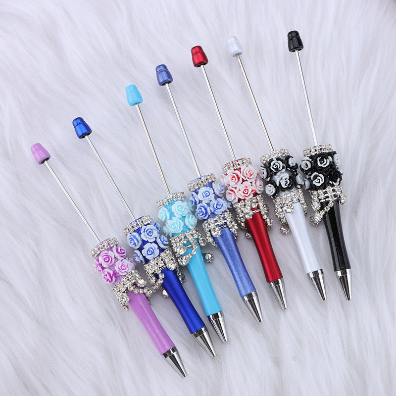 Flower beadable pen