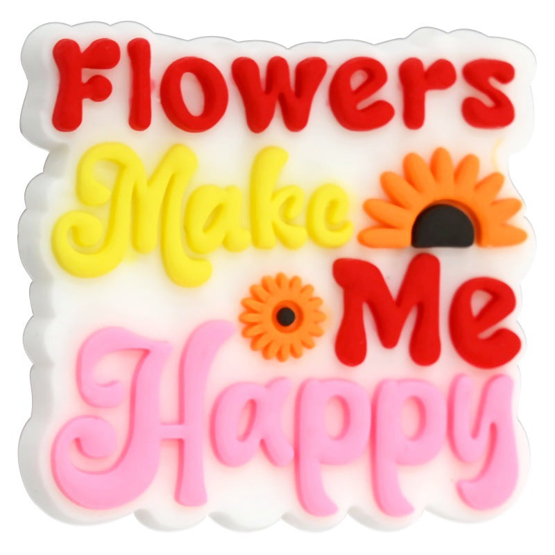 English Phrases Silicone Focus Beads Silicone Focus Beads