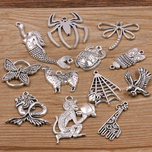 12 Styles Mixed Sizes Cross-Border Animal Charms