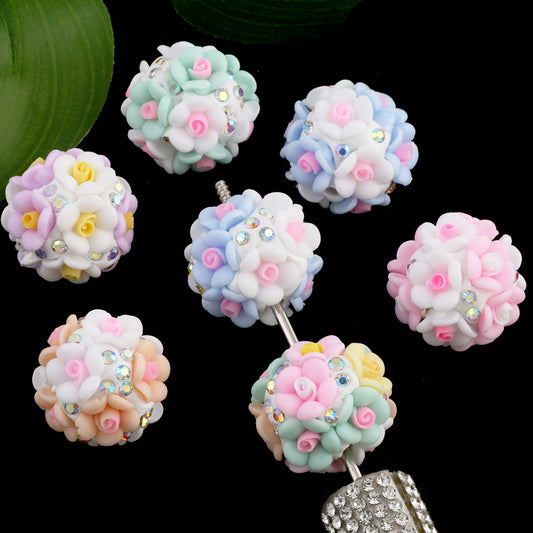 Rose Ball with Rhinestones