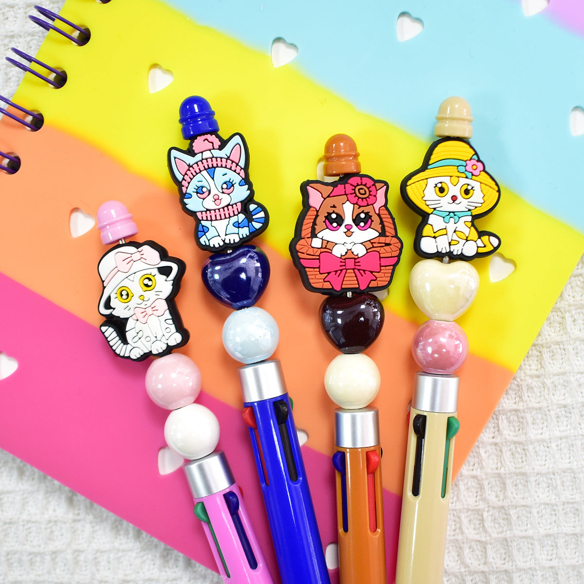 Cute Cartoon Cat Series Silicone Focus Beads Silicone Focus Beads