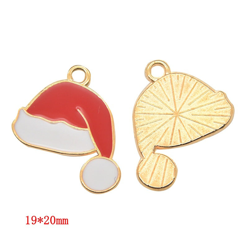 10 Pcs Christmas Series Alloy Hanging Ornaments